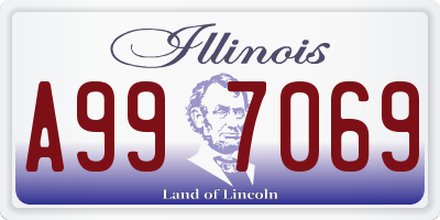 IL license plate A997069