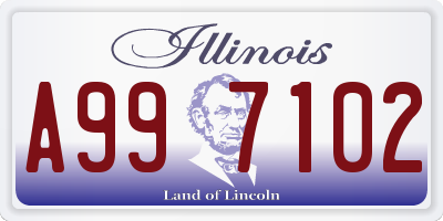 IL license plate A997102