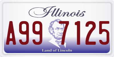 IL license plate A997125