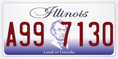 IL license plate A997130