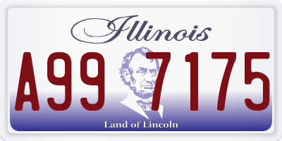 IL license plate A997175