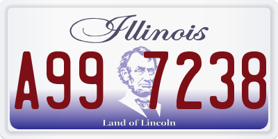 IL license plate A997238