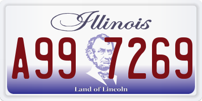 IL license plate A997269