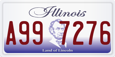 IL license plate A997276