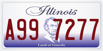 IL license plate A997277
