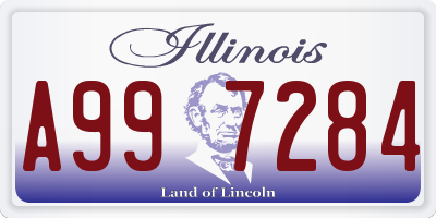 IL license plate A997284