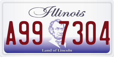 IL license plate A997304
