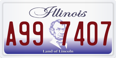 IL license plate A997407
