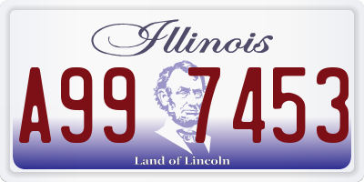 IL license plate A997453