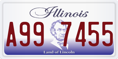 IL license plate A997455