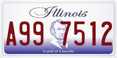 IL license plate A997512