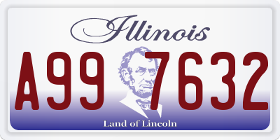 IL license plate A997632