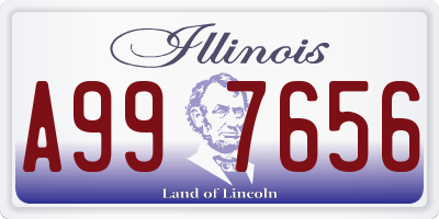 IL license plate A997656