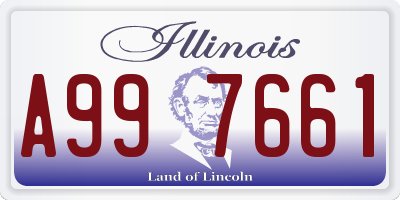 IL license plate A997661