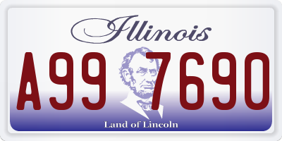 IL license plate A997690