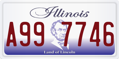 IL license plate A997746