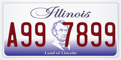 IL license plate A997899