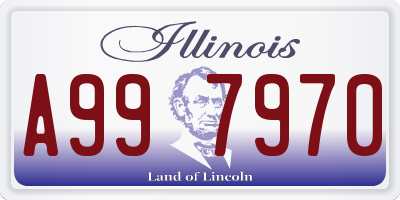 IL license plate A997970