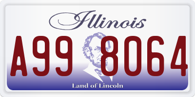 IL license plate A998064