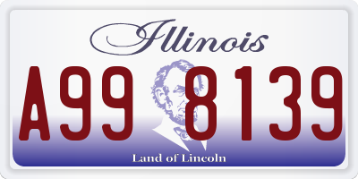 IL license plate A998139