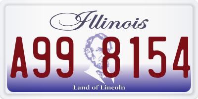 IL license plate A998154