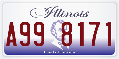 IL license plate A998171