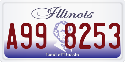 IL license plate A998253