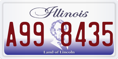 IL license plate A998435