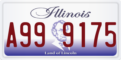 IL license plate A999175