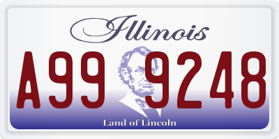 IL license plate A999248