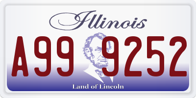 IL license plate A999252