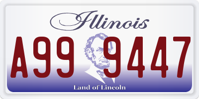 IL license plate A999447
