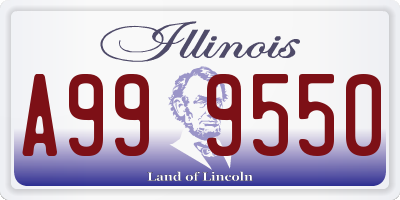 IL license plate A999550