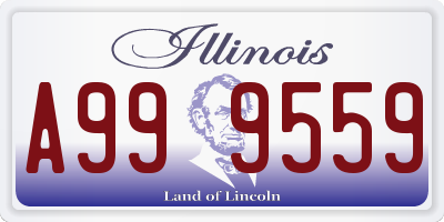 IL license plate A999559