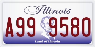 IL license plate A999580