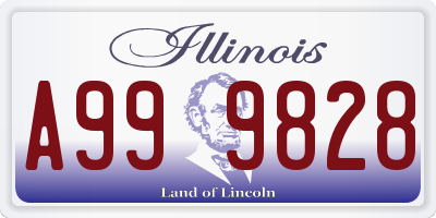 IL license plate A999828
