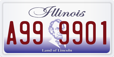 IL license plate A999901