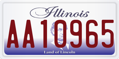 IL license plate AA10965