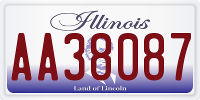 IL license plate AA38087