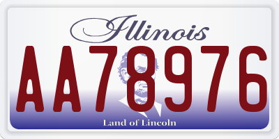 IL license plate AA78976