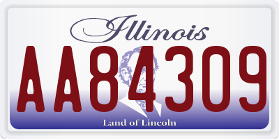 IL license plate AA84309