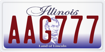 IL license plate AAG777