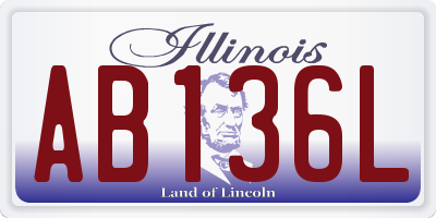 IL license plate AB136L