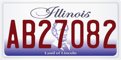 IL license plate AB27082