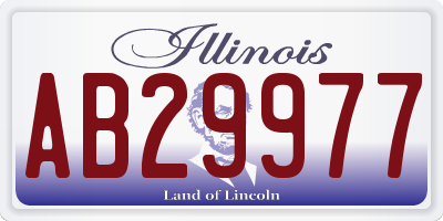 IL license plate AB29977