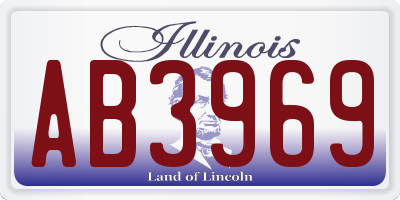 IL license plate AB3969