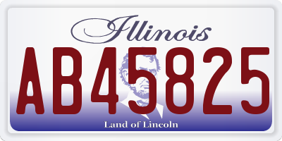 IL license plate AB45825