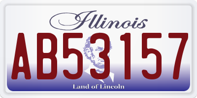 IL license plate AB53157