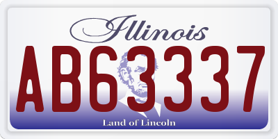 IL license plate AB63337