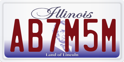 IL license plate AB7M5M